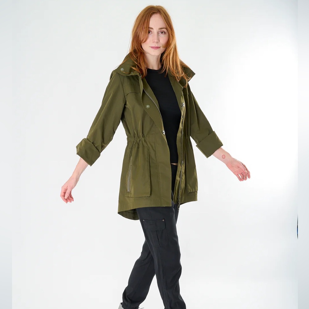 Love Tree Utility Army Green Jacket Size Large